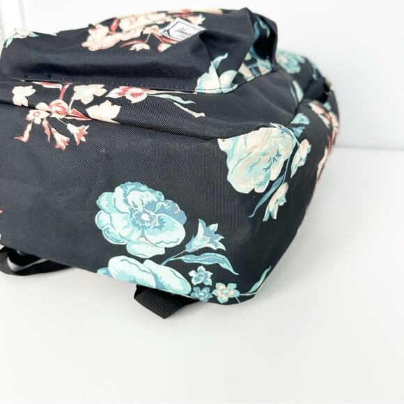 Herschel Black Floral Canvas Backpack
